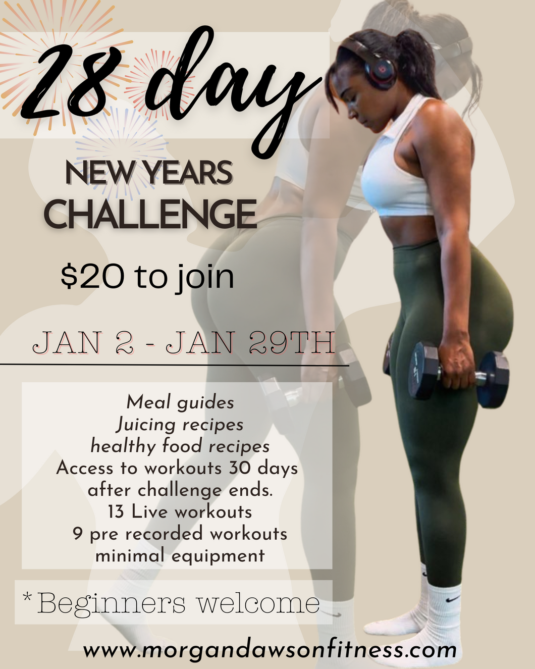 28 day transformation challenge Jan 2nd-Jan 29th