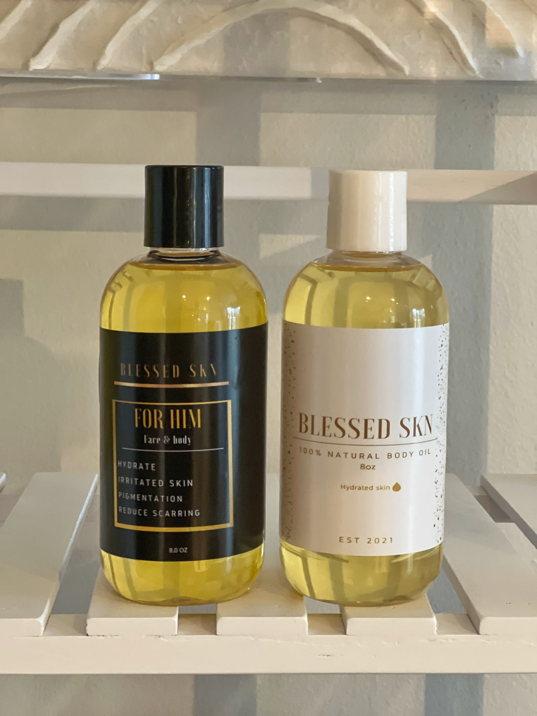 His and hers body oil set